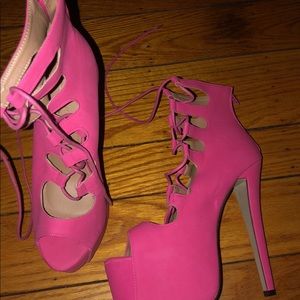 Pink 6inch high heels